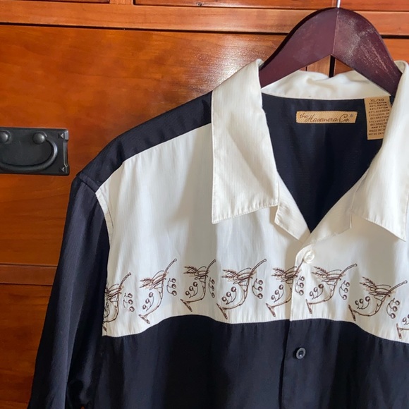 Embroidered Martini Men’s Dress Dressy Party Shirt Cuban or Hawaiian Vibe XL - Picture 3 of 6